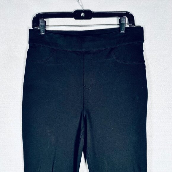 Spanx Pants Womens L Black Stretch Pull On Skinny Minimalist Career Goth - Picture 3 of 11
